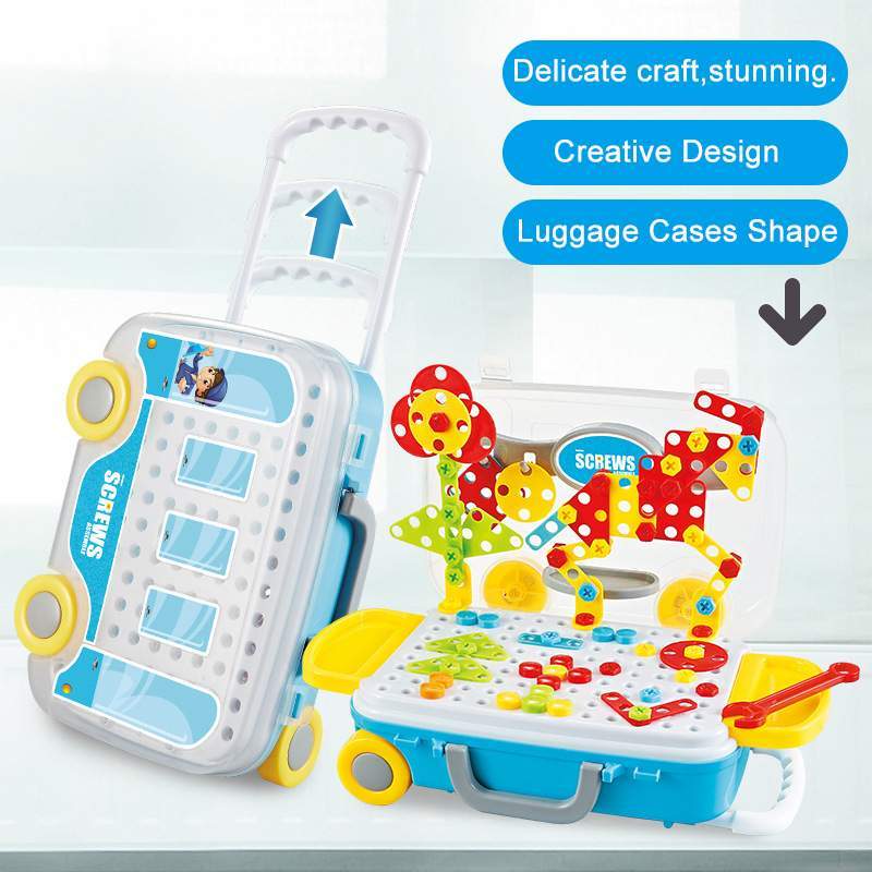Babylane Kids Electric Drill Toy Set | 132/308Pcs DIY Educational Puzzle