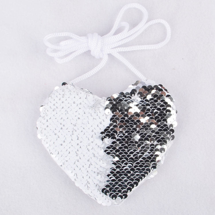 Baby Lane Kids' Love Sequined Coin Purse – Fun Lanyard Design!