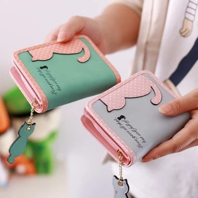 Baby Lane New Style Vertical Zipper Wallet – Cute Cartoon Design for Girls!