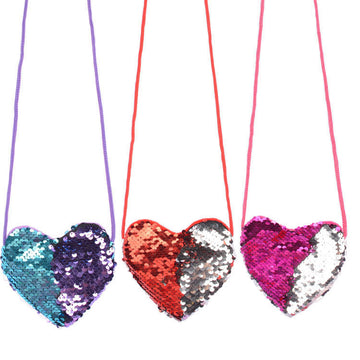 Baby Lane Kids' Love Sequined Coin Purse – Fun Lanyard Design!