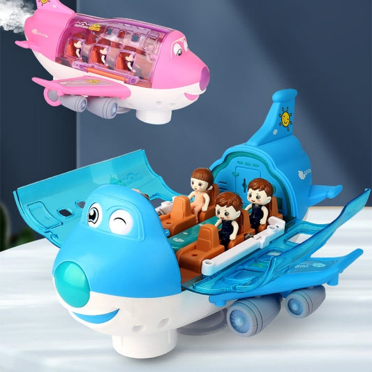 Babylane Toddler Airplane Toy | 360 Rotating Electric Plane with Flashing Lights & Sounds
