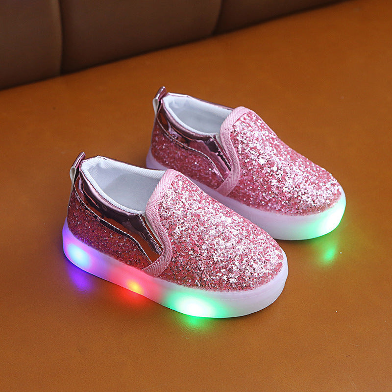Babylane Girls' Light-Up Sneakers: Sparkling Sequin Fun!
