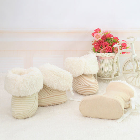 Baby Lane: Warm Print First Walkers for Babies – Soft Soled Toddler Shoes