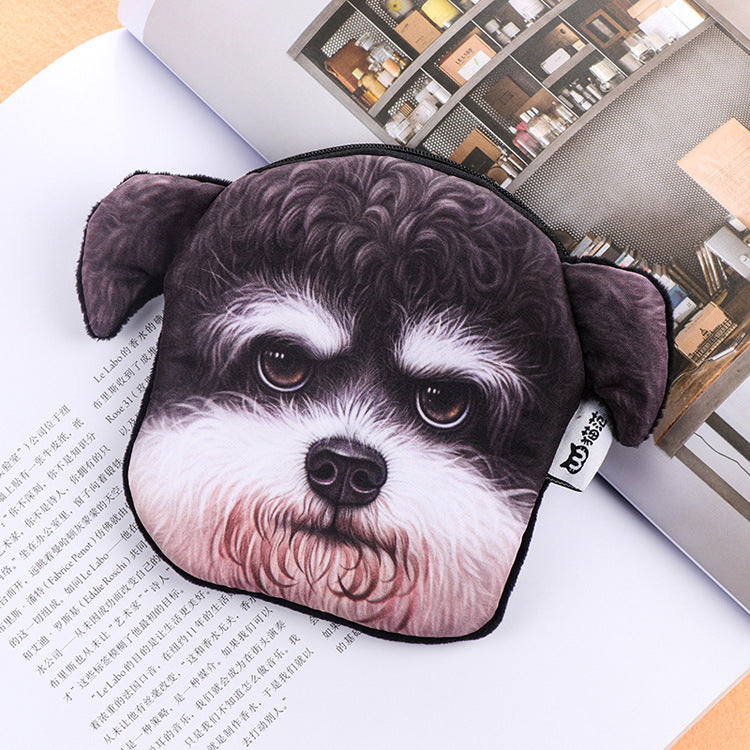 Baby Lane Creative Harajuku Cloth Purse – Plush Dog Change Bag for Kids