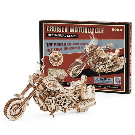 Baby Lane DIY Wooden Motorcycle Model: Robotime Rokr 420 PCS Kit for Unique Gifts