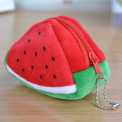 Baby Lane Cute Triangle Fruit Plush Wallet – Ideal for Coins and Keys