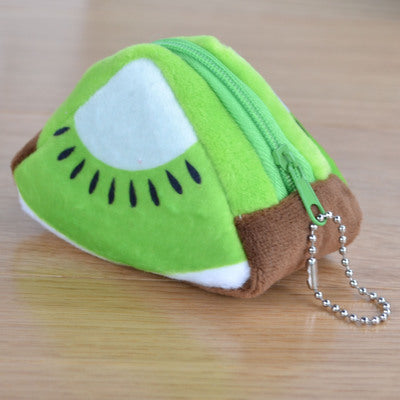 Baby Lane Cute Triangle Fruit Plush Wallet – Ideal for Coins and Keys
