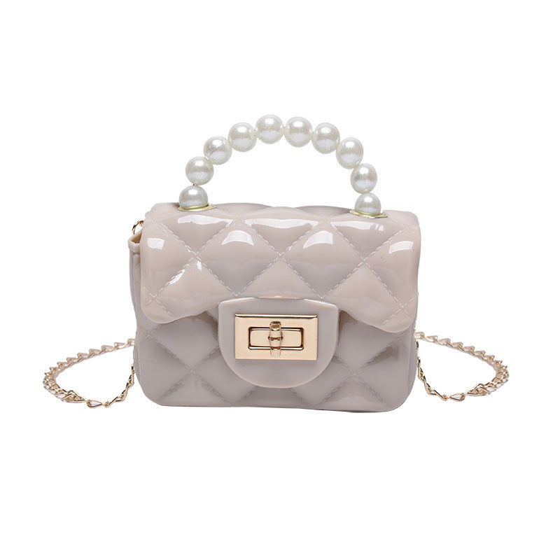 Baby Lane Stylish One-Shoulder Chain Bag – Pearl Hand Design for Children!