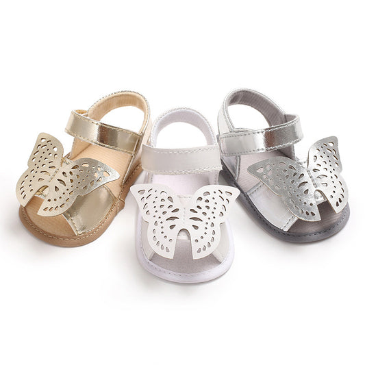 Baby Lane: Trendy Butterfly Baby Sandals – Soft Soled PU Leather for Everyday Wear