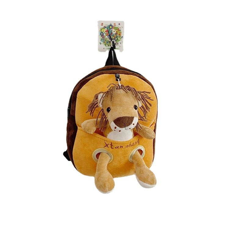 Baby Lane Cute Plush Kindergarten Backpack – Fun Double Shoulder Design!