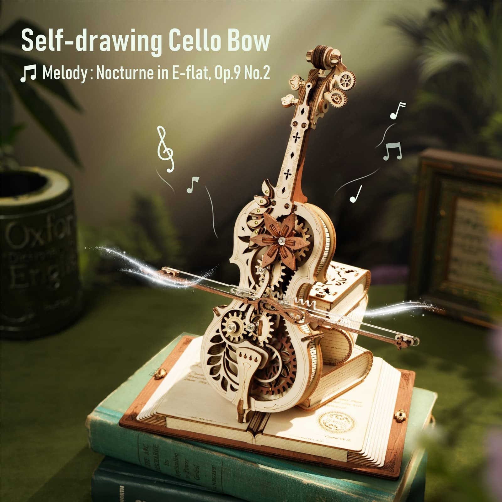 Baby Lane DIY Mechanical Music Box: Robotime ROKR Magic Cello 3D Puzzle for Girls