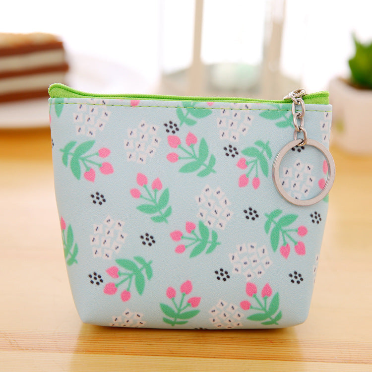 Baby Lane Cute PU Leather Coin Purse – Floral Hand-Holding Style!