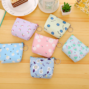 Baby Lane Cute PU Leather Coin Purse – Floral Hand-Holding Style!