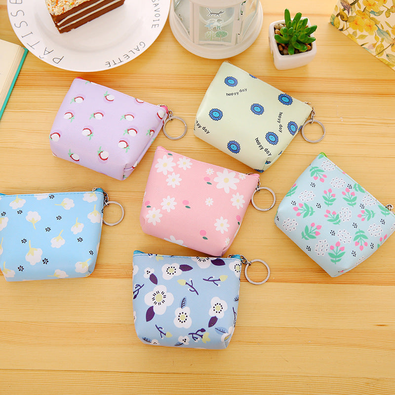 Baby Lane Cute PU Leather Coin Purse – Floral Hand-Holding Style!
