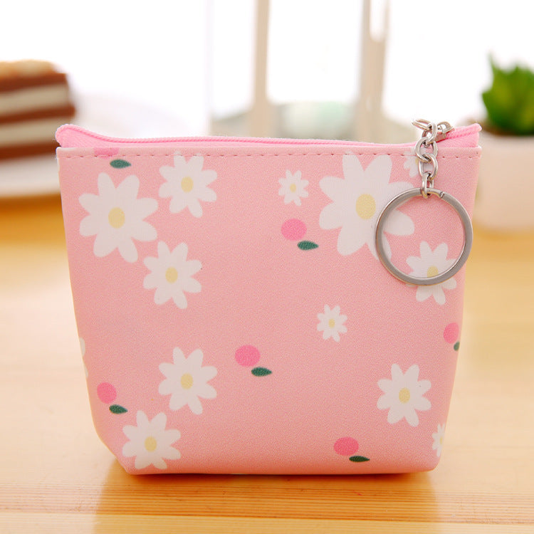 Baby Lane Cute PU Leather Coin Purse – Floral Hand-Holding Style!