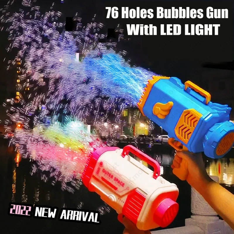 Baby Lane Rocket Bubble Gun: Fun 69 Holes Blower Toy for Kids