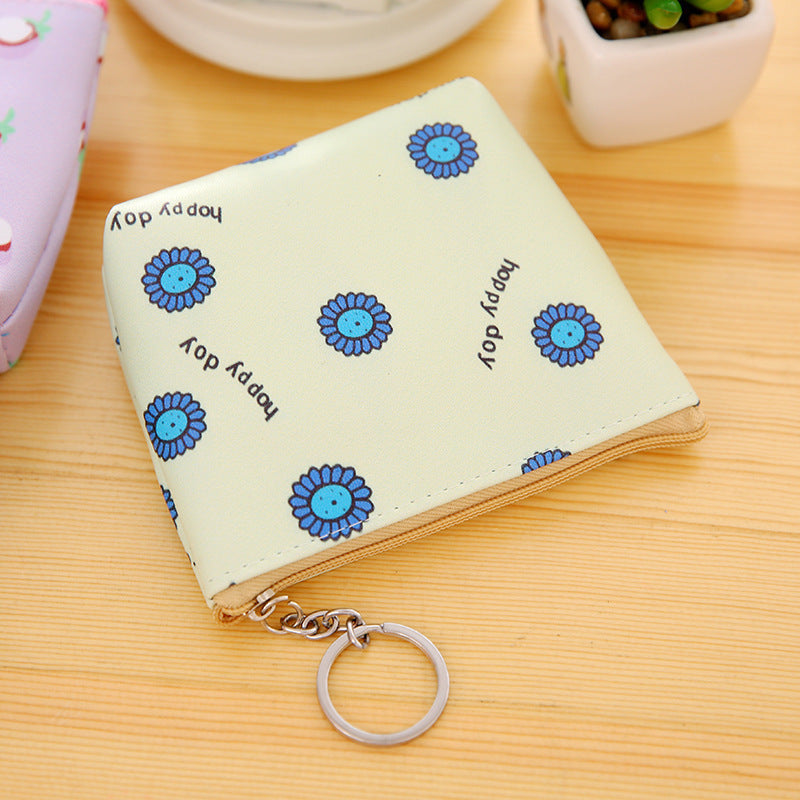 Baby Lane Cute PU Leather Coin Purse – Floral Hand-Holding Style!