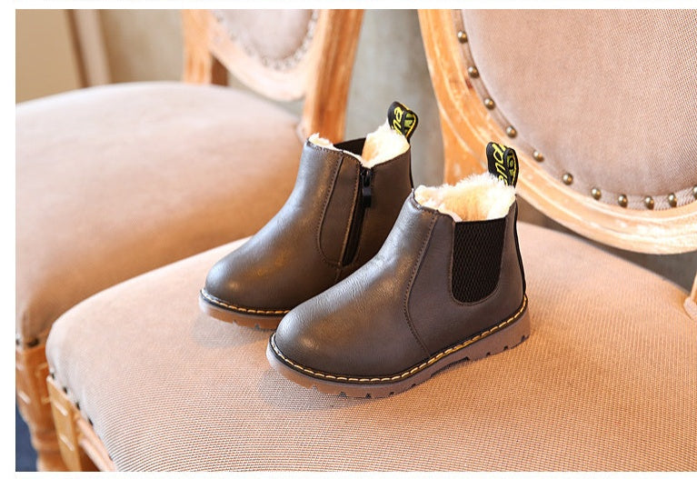 Baby Lane Fashionable Children's Boots – Short Leather Boots for Boys and Girls!