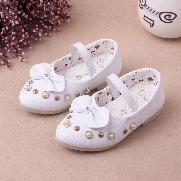Baby Lane: New Autumn Single Shoes for Baby Girls – Stylish Pearl Water Drill Design
