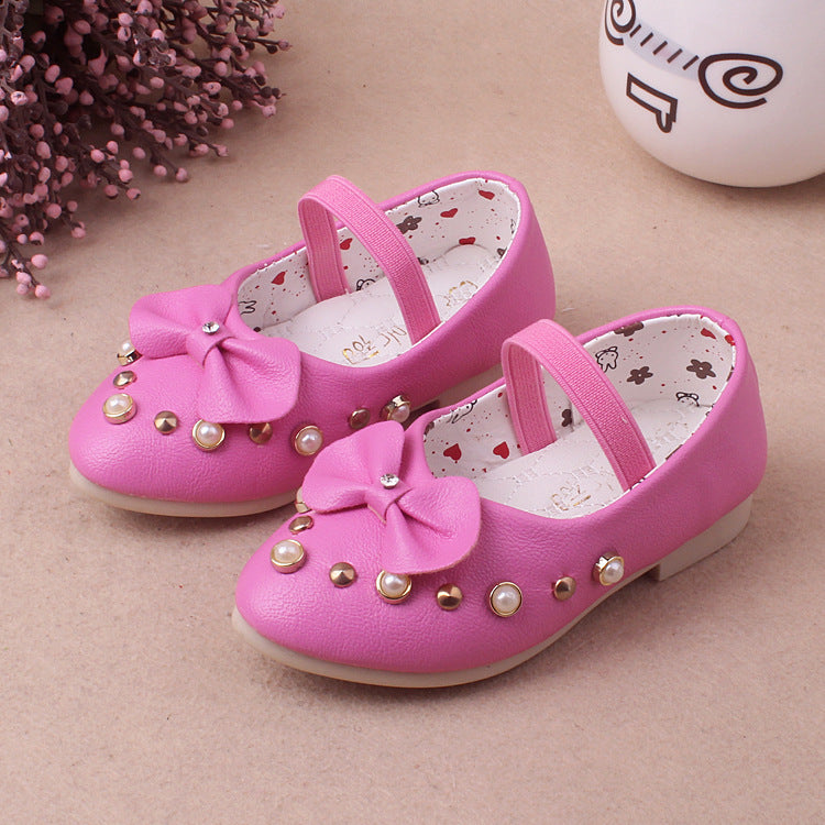 Baby Lane: New Autumn Single Shoes for Baby Girls – Stylish Pearl Water Drill Design