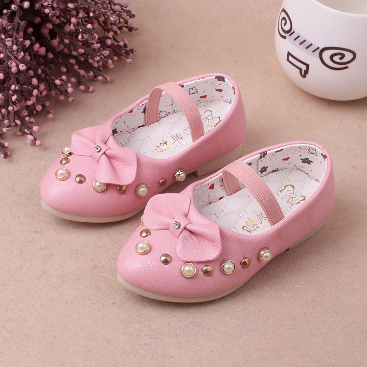Baby Lane: New Autumn Single Shoes for Baby Girls – Stylish Pearl Water Drill Design