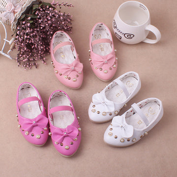 Baby Lane: New Autumn Single Shoes for Baby Girls – Stylish Pearl Water Drill Design