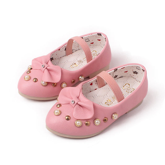Baby Lane: New Autumn Single Shoes for Baby Girls – Stylish Pearl Water Drill Design