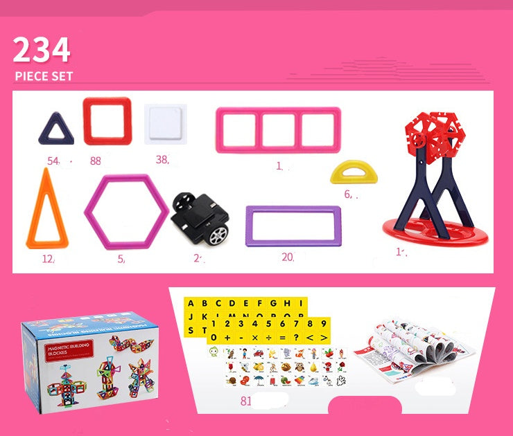 Baby Lane Educational Magnetic Piece Set: Interactive Building Blocks for Kids