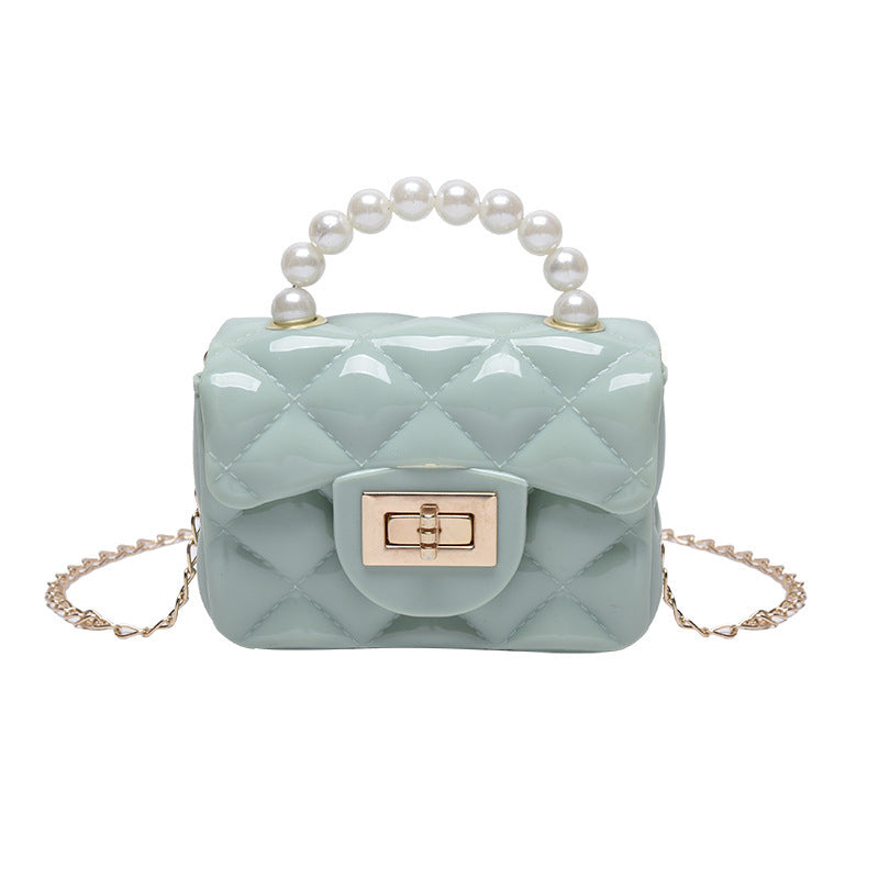 Baby Lane Stylish One-Shoulder Chain Bag – Pearl Hand Design for Children!