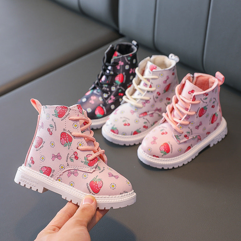Baby Lane: Fun and Fashionable Girls' Strawberry Short Martin Boots