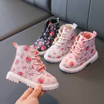 Baby Lane: Fun and Fashionable Girls' Strawberry Short Martin Boots