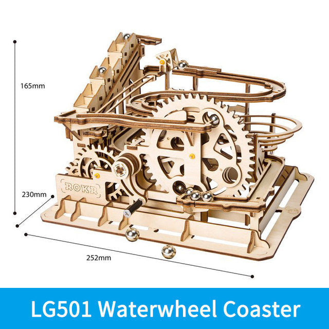 Baby Lane 3D DIY Wooden Roller Coaster: Interactive Puzzle Toy for Kids