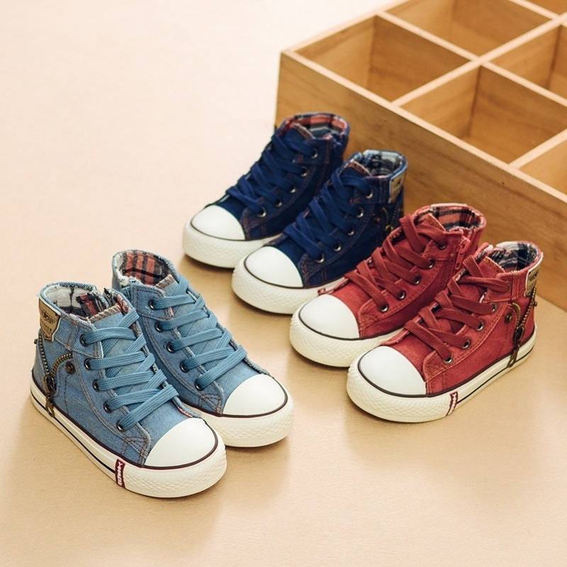Baby Lane Casual Denim Sneakers – Breathable Sport Shoes for Boys and Girls!