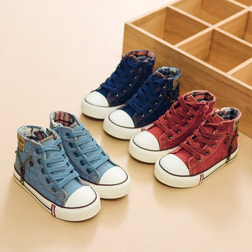 Baby Lane Casual Denim Sneakers – Breathable Sport Shoes for Boys and Girls!