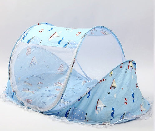 Baby Lane Portable Baby Bed Net with Pillow: Foldable 2-Piece Set!