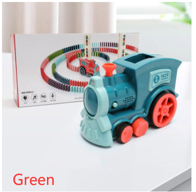 Baby Lane Electric Building Blocks Train Toy: Domino Puzzle Playset