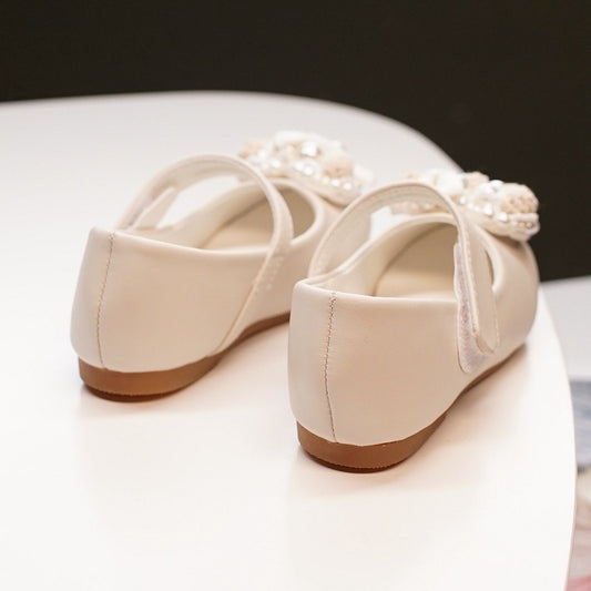 Baby Lane: Elegant Pearl Flower Dress Shoes for Girls – New Princess Flats