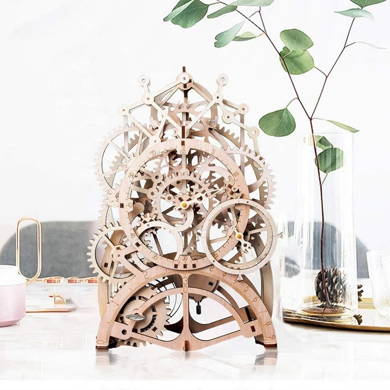 Baby Lane Robotime Rokr 170 Pcs Pendulum Clock: Fun DIY Wooden Puzzle for All Ages
