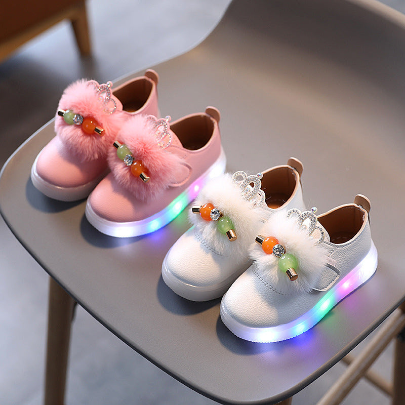 Baby Lane: Stylish Kids' Soft Sole Board Shoes – Fun Flashing Lights