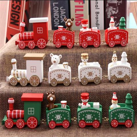 Baby Lane 4 PCS Mini Wood Train Toys: Fun and Durable Playset for Kids