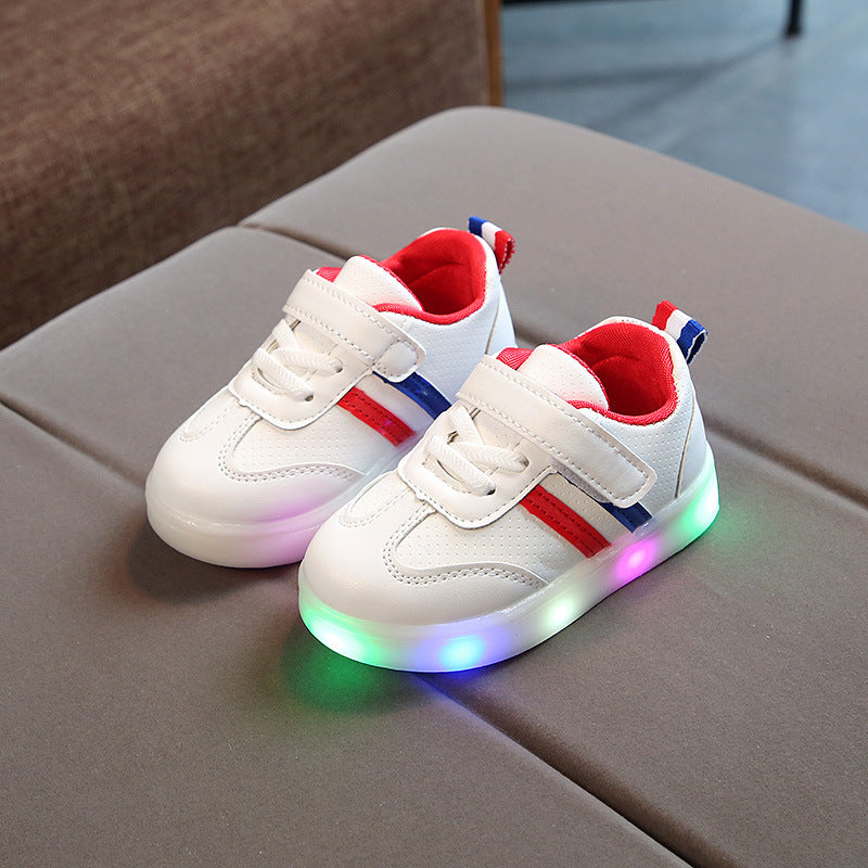 Babylane Kimmy White LED Sneakers: Light Up Every Step