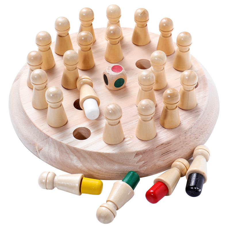 Baby Lane Children's Wooden Memory Chess: Educational Toy for Early Learning