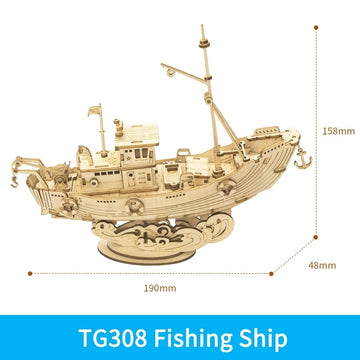 Baby Lane 3D Wooden Ship Model: Robotime Assembly Kit for Girls' Birthday Gifts