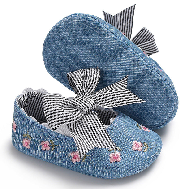 Baby Lane: Bowknot Baby Shoes for Girls – Toddler Anti-Slip Comfort