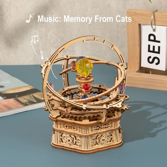 Baby Lane Robotime Rokr Music Box: 3D Wooden Puzzle Building Kit for Kids - AMK51