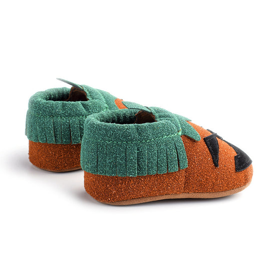 Babylane First Walking Shoes: Fun Halloween Pumpkin Slip-Ons for Kids