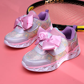 Baby Lane: Girls' Colorful Luminous Shoes – Brighten Up Every Step!