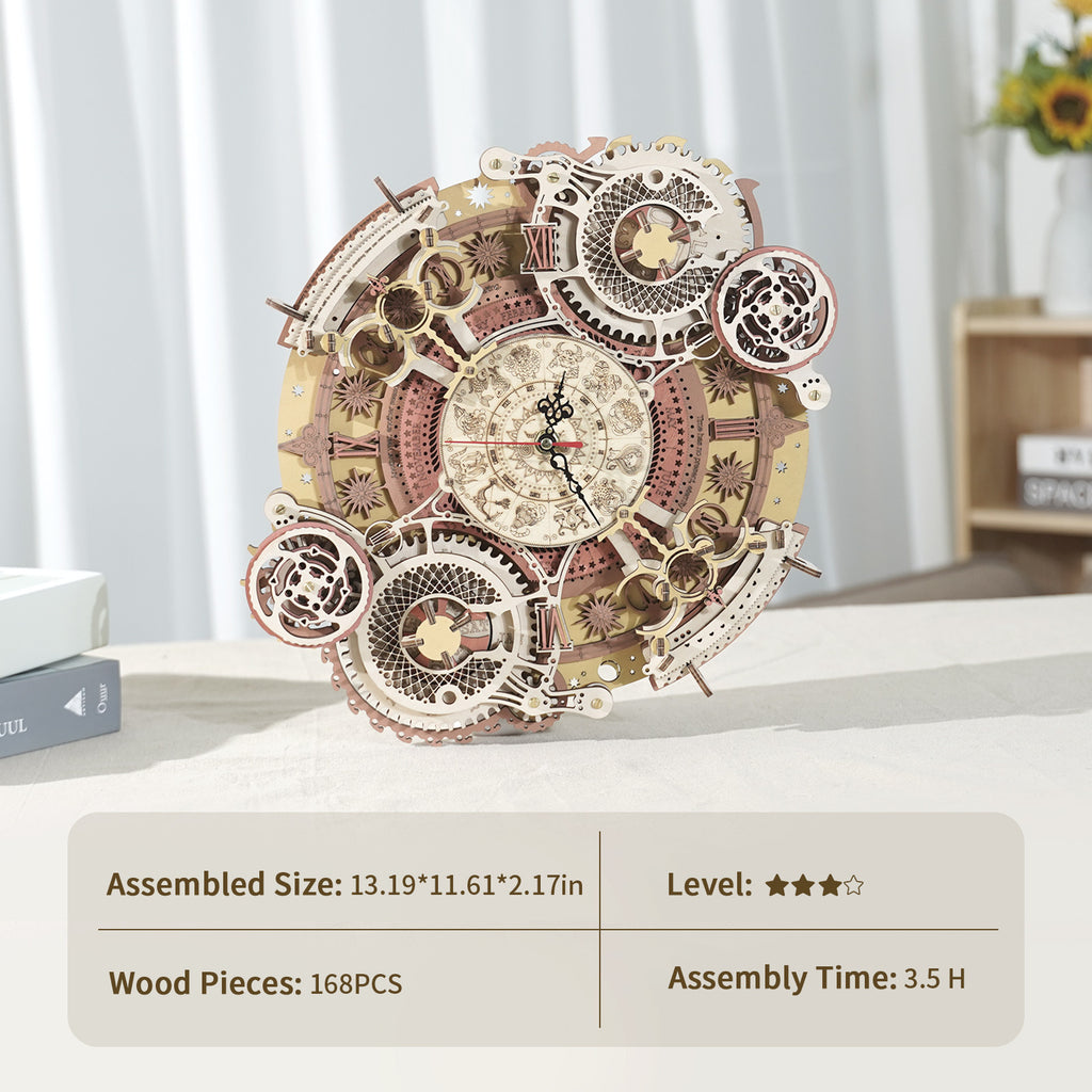 Baby Lane Robotime ROKR 3D Zodiac Wall Clock: Fun Model Kit - LC601