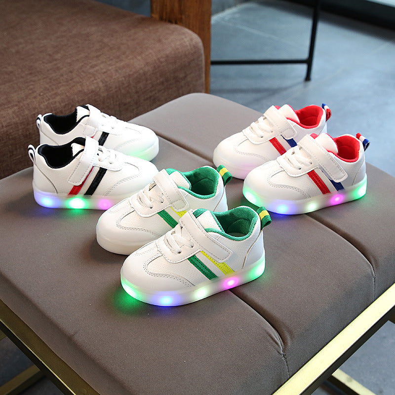 Babylane Kimmy White LED Sneakers: Light Up Every Step