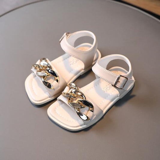 Baby Lane: Stylish Retro Beach Sandals for Girls – Simple Princess Design